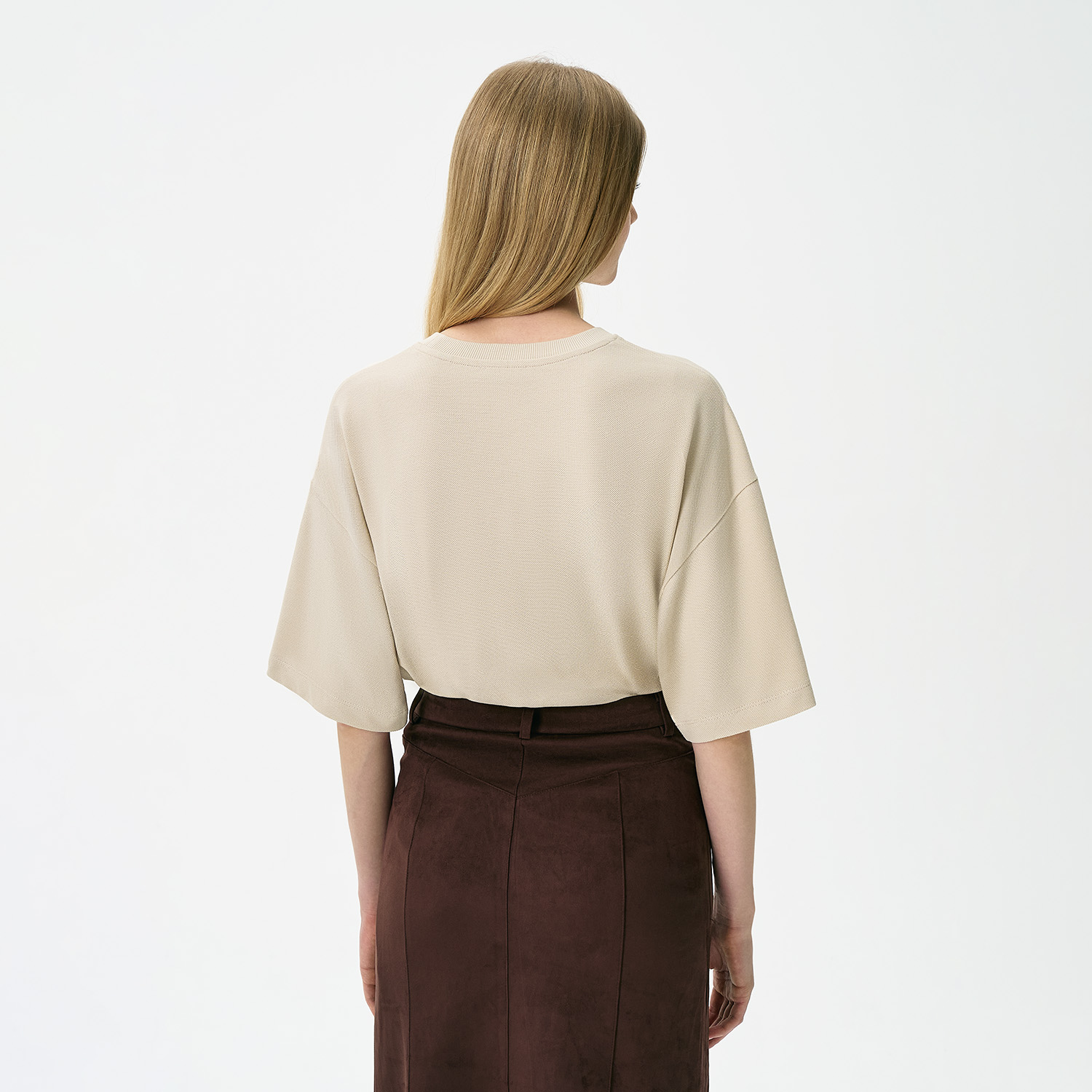 Футболка унисекс премиум Аура (Aura), 100% хлопок 200гр. бежевый, размер M/L