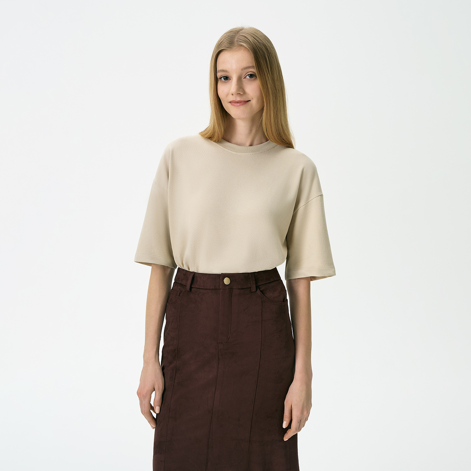 Футболка унисекс премиум Аура (Aura), 100% хлопок 200гр. бежевый, размер XL/2XL