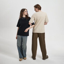 Футболка унисекс премиум Аура (Aura), 100% хлопок 200гр. бежевый, размер XS/S