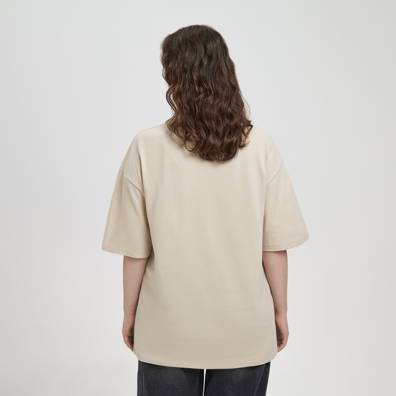 Футболка унисекс премиум Аура (Aura), 100% хлопок 200гр. бежевый, размер XS/S