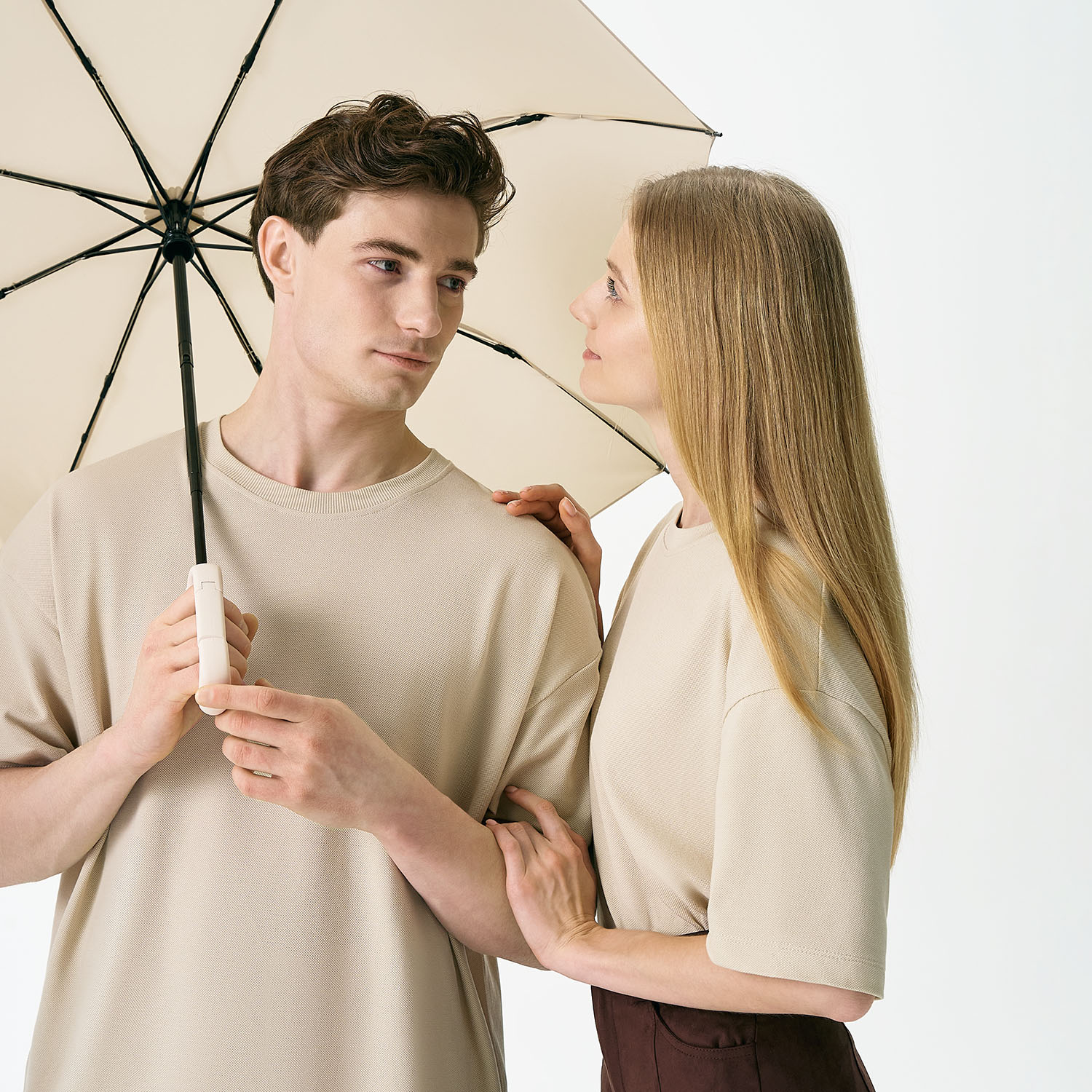 Футболка унисекс премиум Аура (Aura), 100% хлопок 200гр. бежевый, размер XS/S