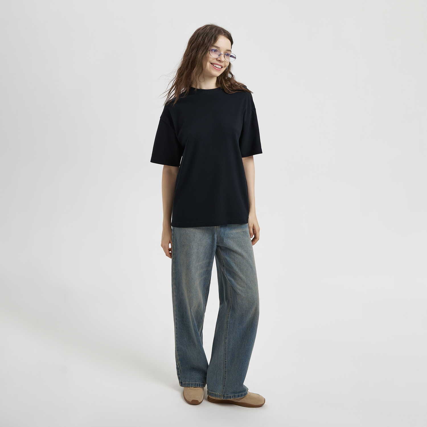 Футболка унисекс премиум Аура (Aura), 100% хлопок 200гр. черный, размер XS/S