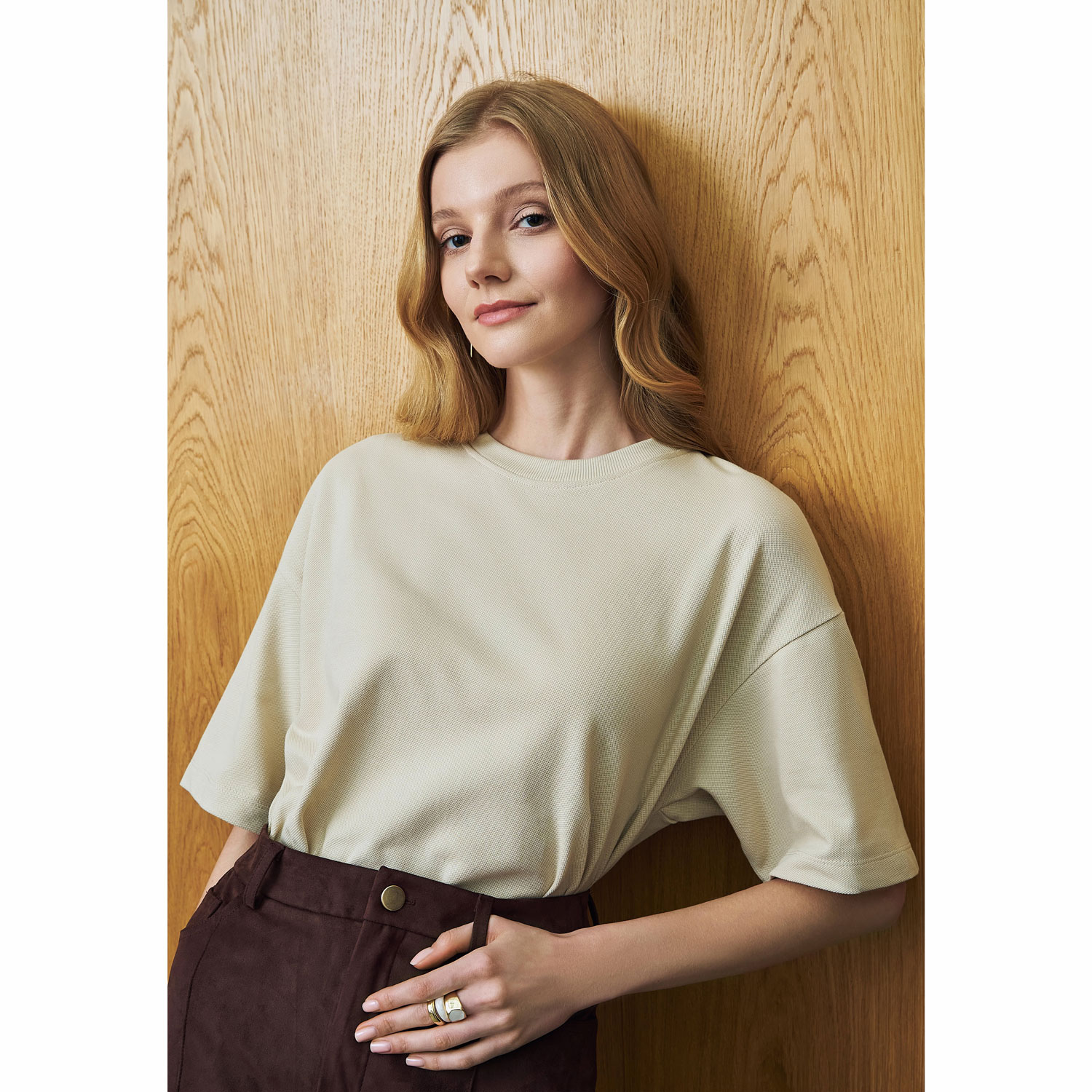 Футболка унисекс премиум Аура (Aura), бежевый