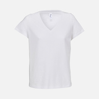 Футболка женская Regent Women с V-образным вырезом, белая, размер L