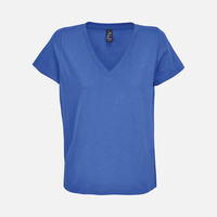 Футболка женская Regent Women с V-образным вырезом, ярко-синяя (royal), размер L