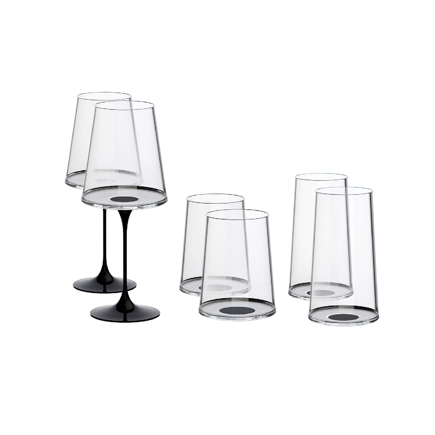 Хрустальный бокал для красного вина на магните Trebonn SplitGlass, 2 шт, 450 мл