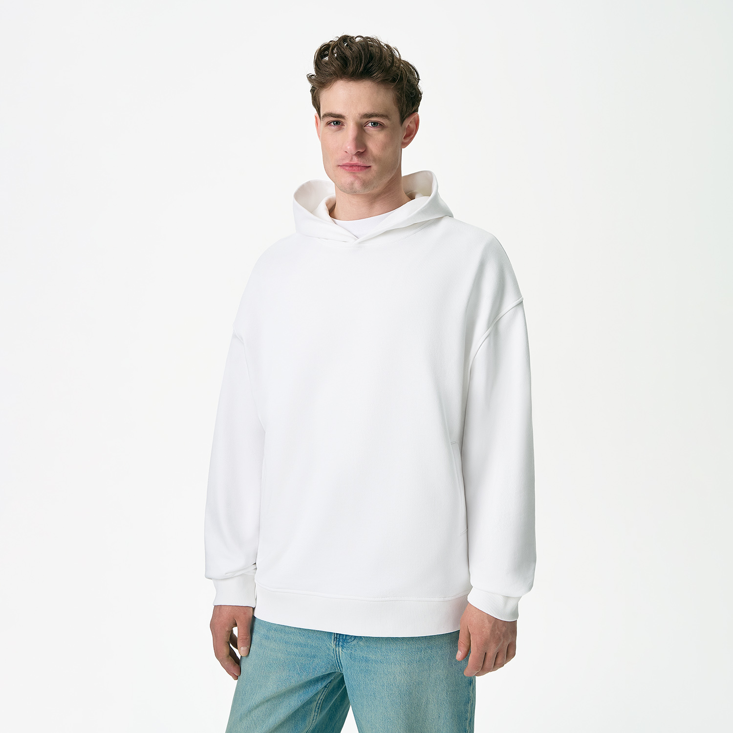 Худи оверсайз унисекс Фьюжн (Fusion), белый, размер 3XL/4XL