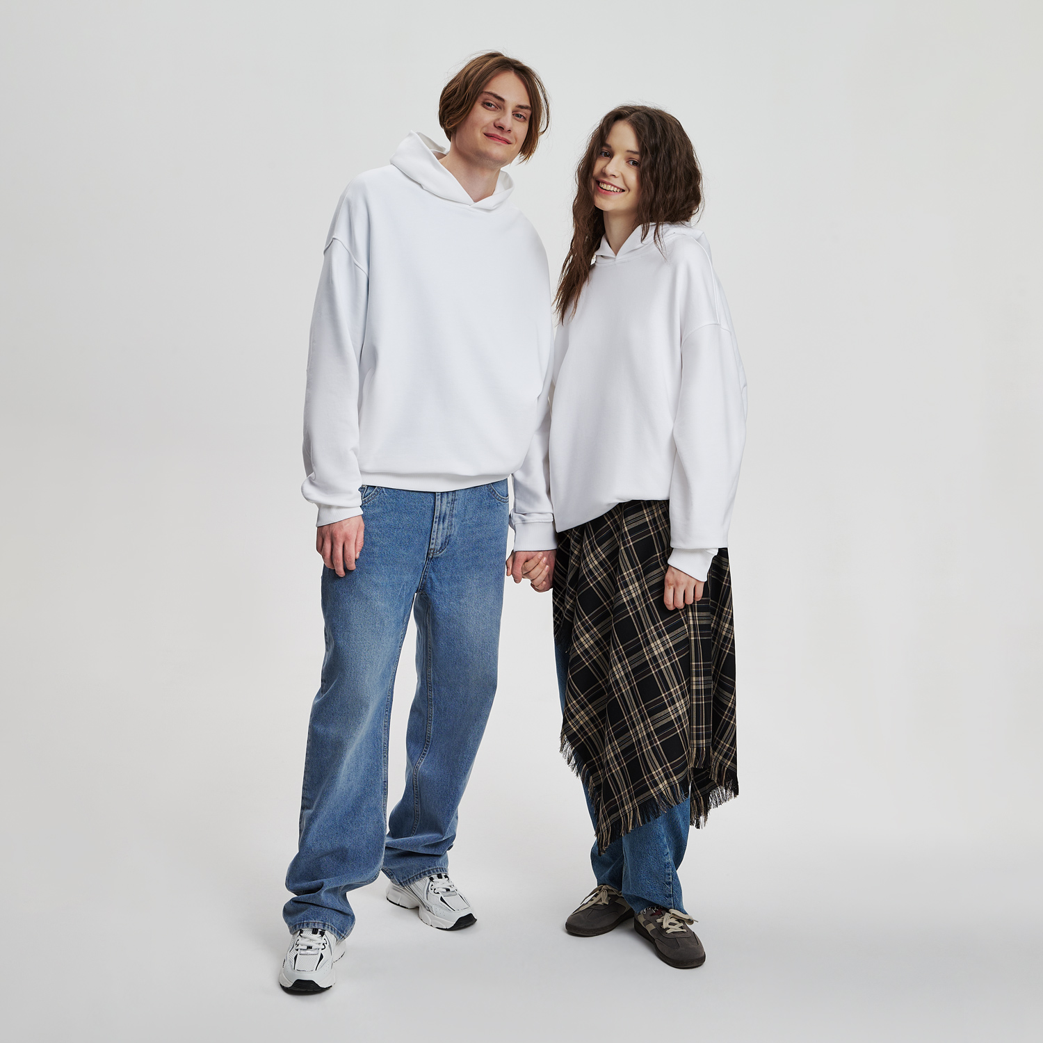 Худи оверсайз унисекс Фьюжн (Fusion), белый, размер 3XL/4XL