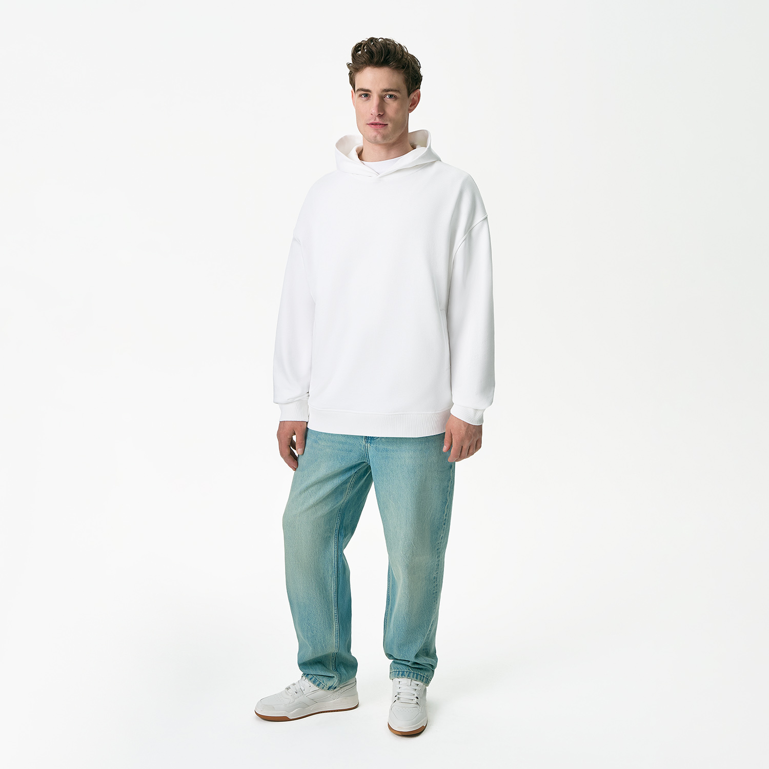 Худи оверсайз унисекс Фьюжн (Fusion), белый, размер 3XL/4XL