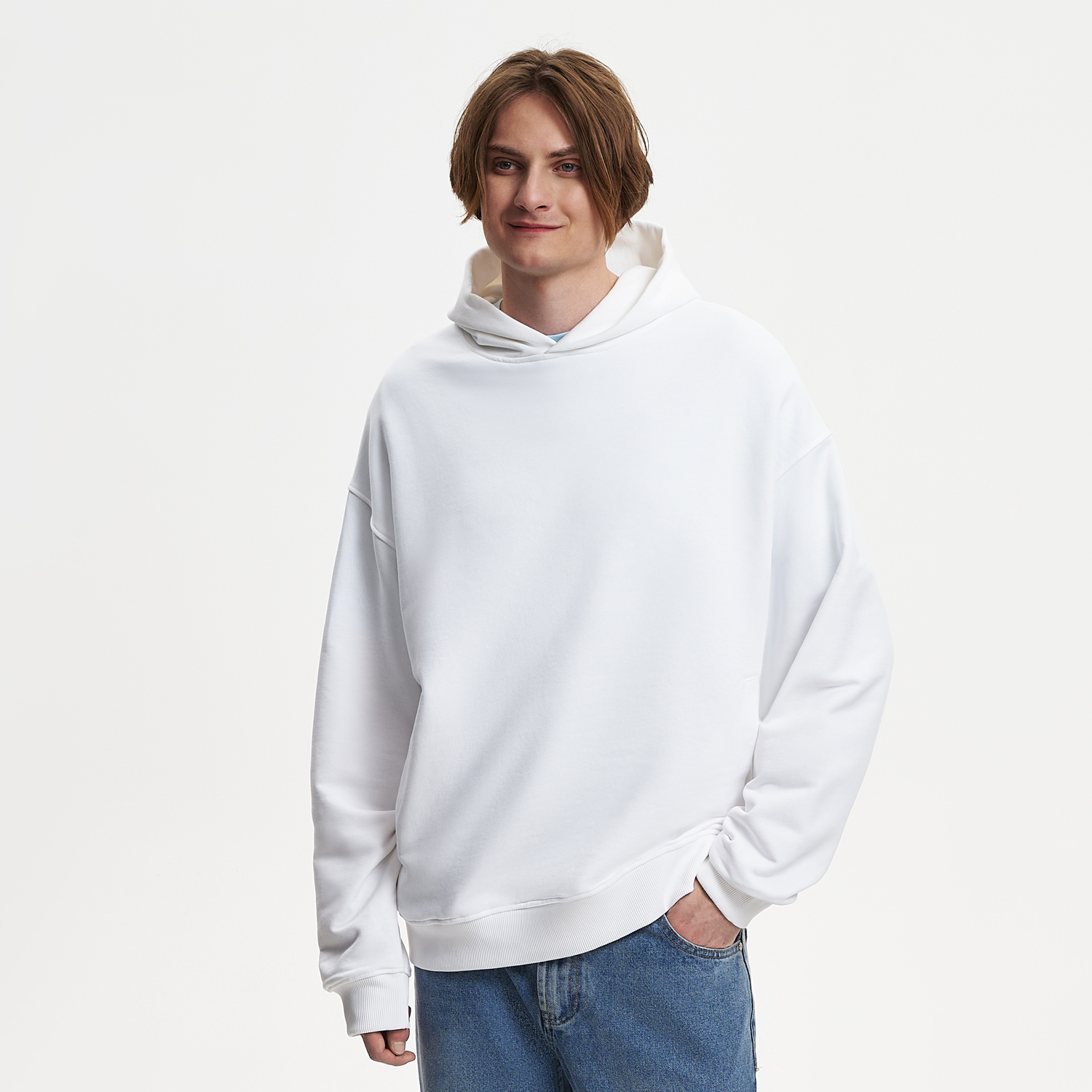 Худи оверсайз унисекс Фьюжн (Fusion), белый, размер 3XL/4XL