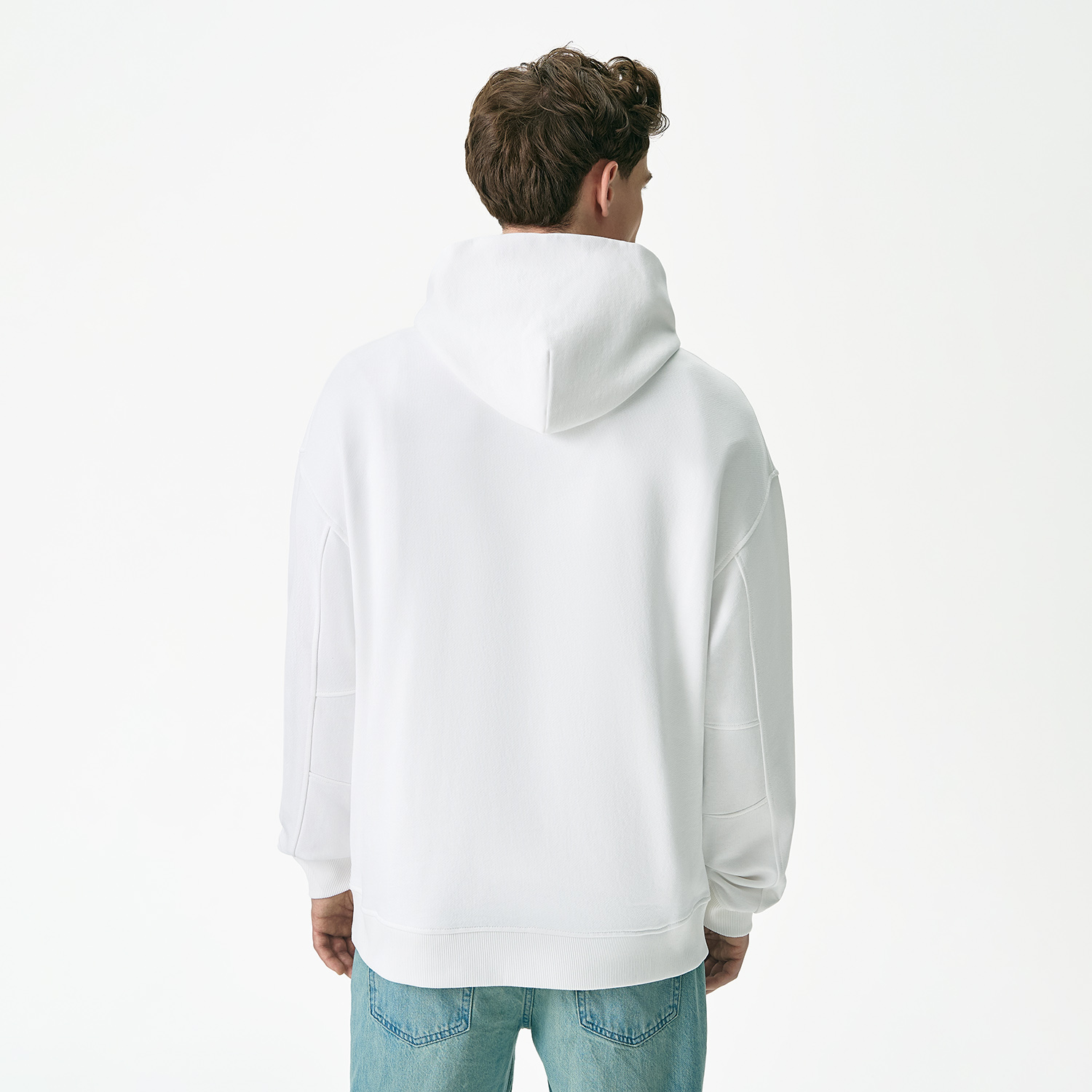 Худи оверсайз унисекс Фьюжн (Fusion), белый, размер M/L