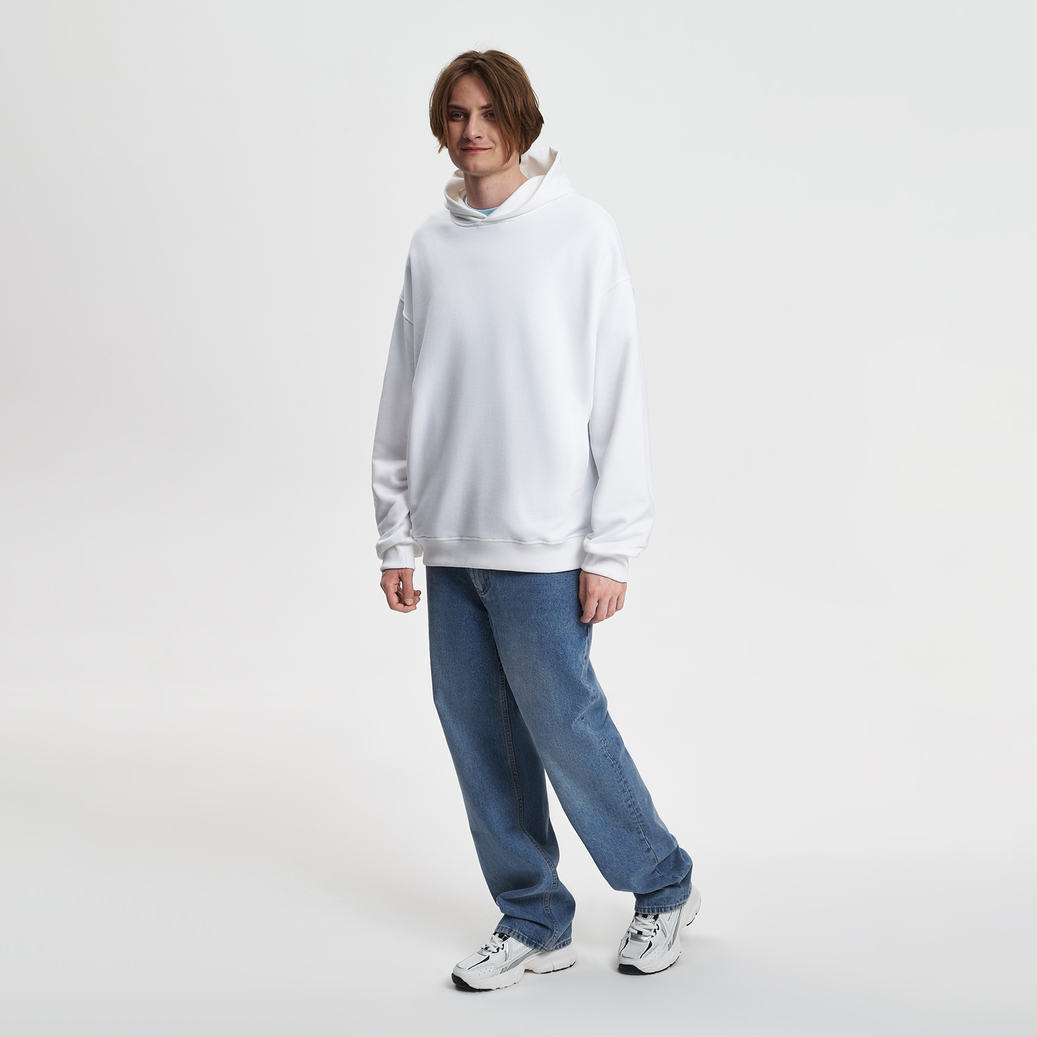 Худи оверсайз унисекс Фьюжн (Fusion), белый, размер XL/2XL