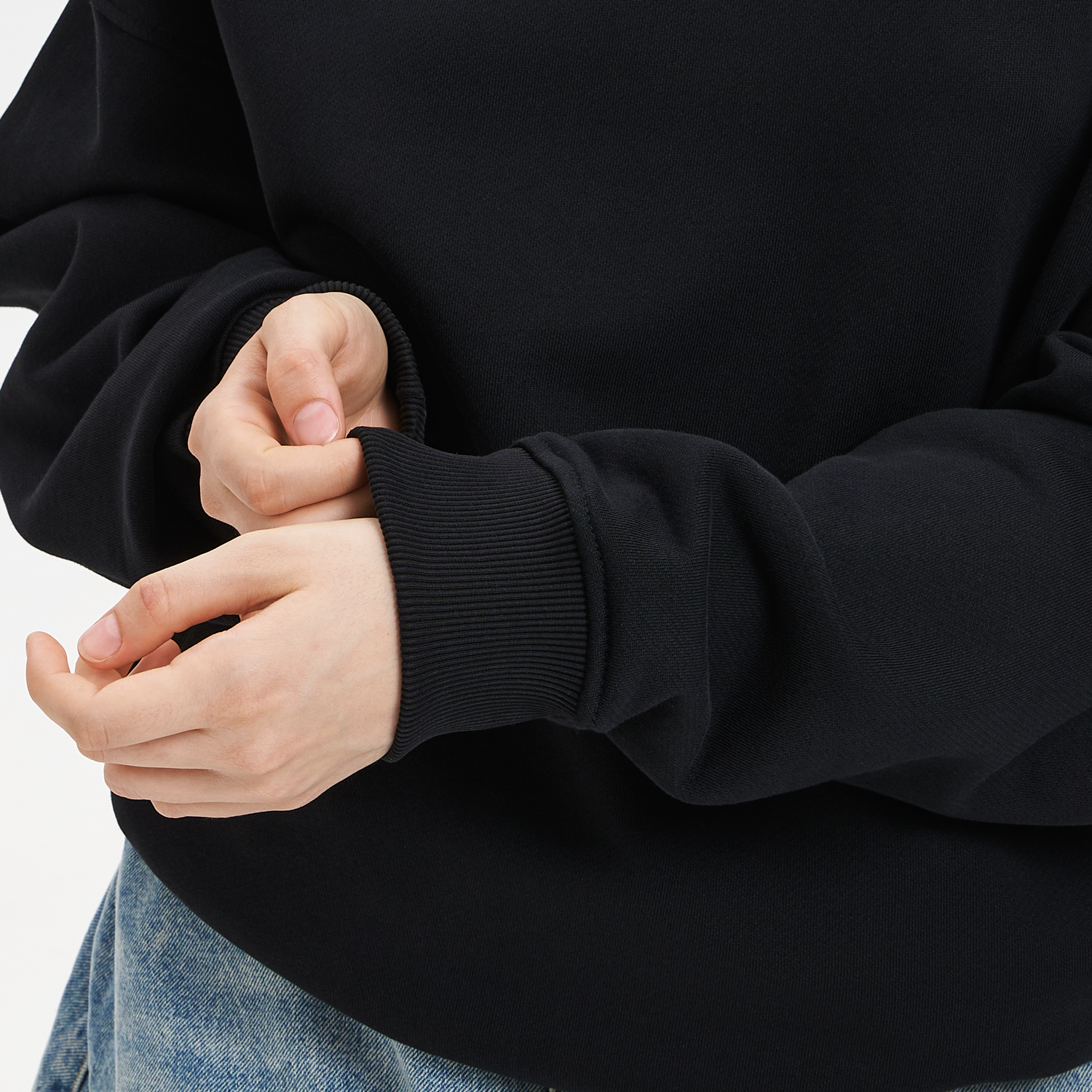 Худи оверсайз унисекс Фьюжн (Fusion), черный