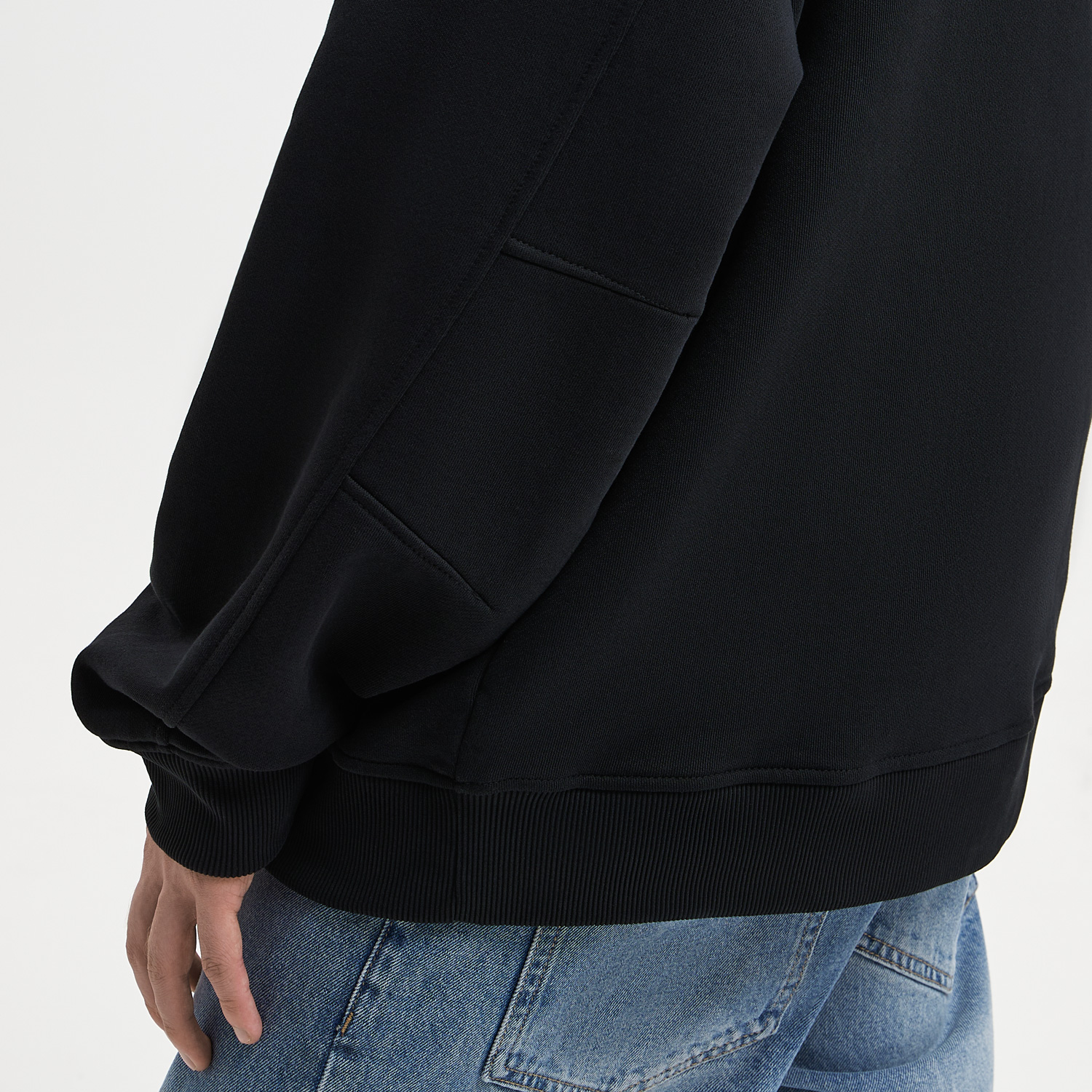 Худи оверсайз унисекс Фьюжн (Fusion), черный