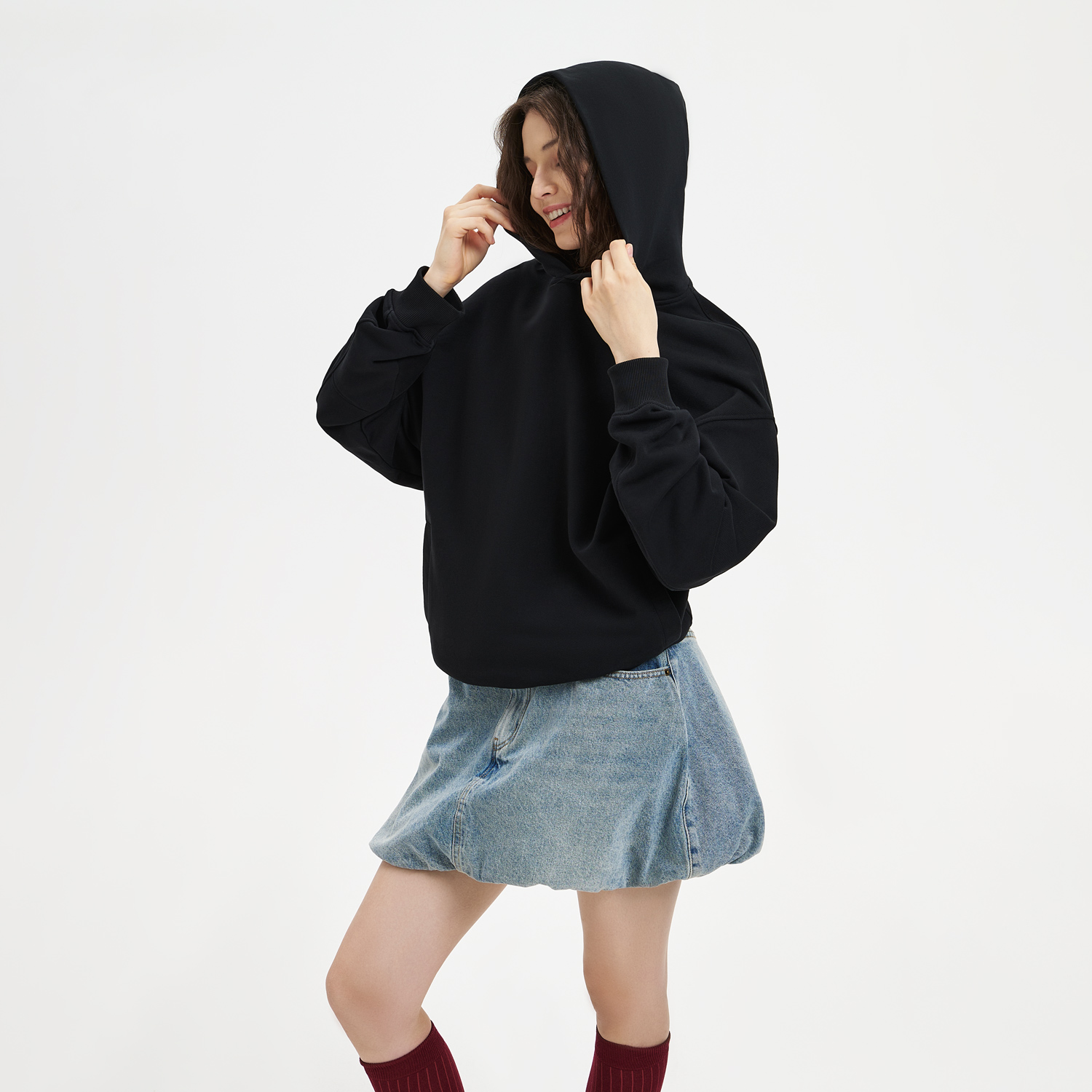 Худи оверсайз унисекс Фьюжн (Fusion), черный, размер 3XL/4XL