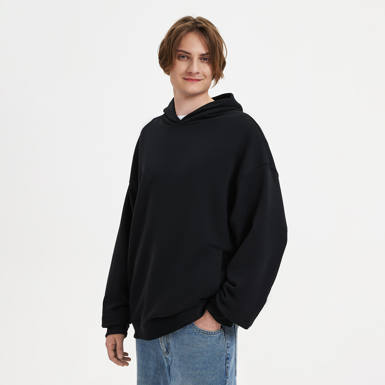 Худи оверсайз унисекс Фьюжн (Fusion), черный, размер 3XL/4XL