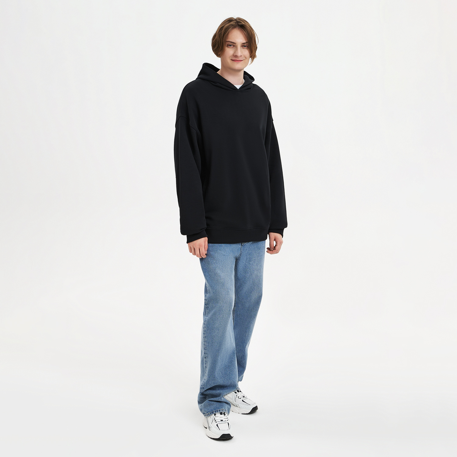 Худи оверсайз унисекс Фьюжн (Fusion), черный, размер 3XL/4XL