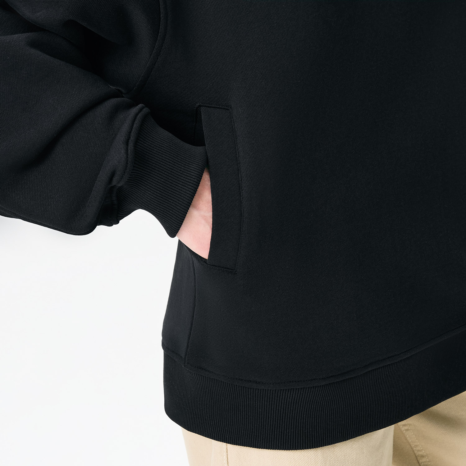 Худи оверсайз унисекс Фьюжн (Fusion), черный, размер XS/S