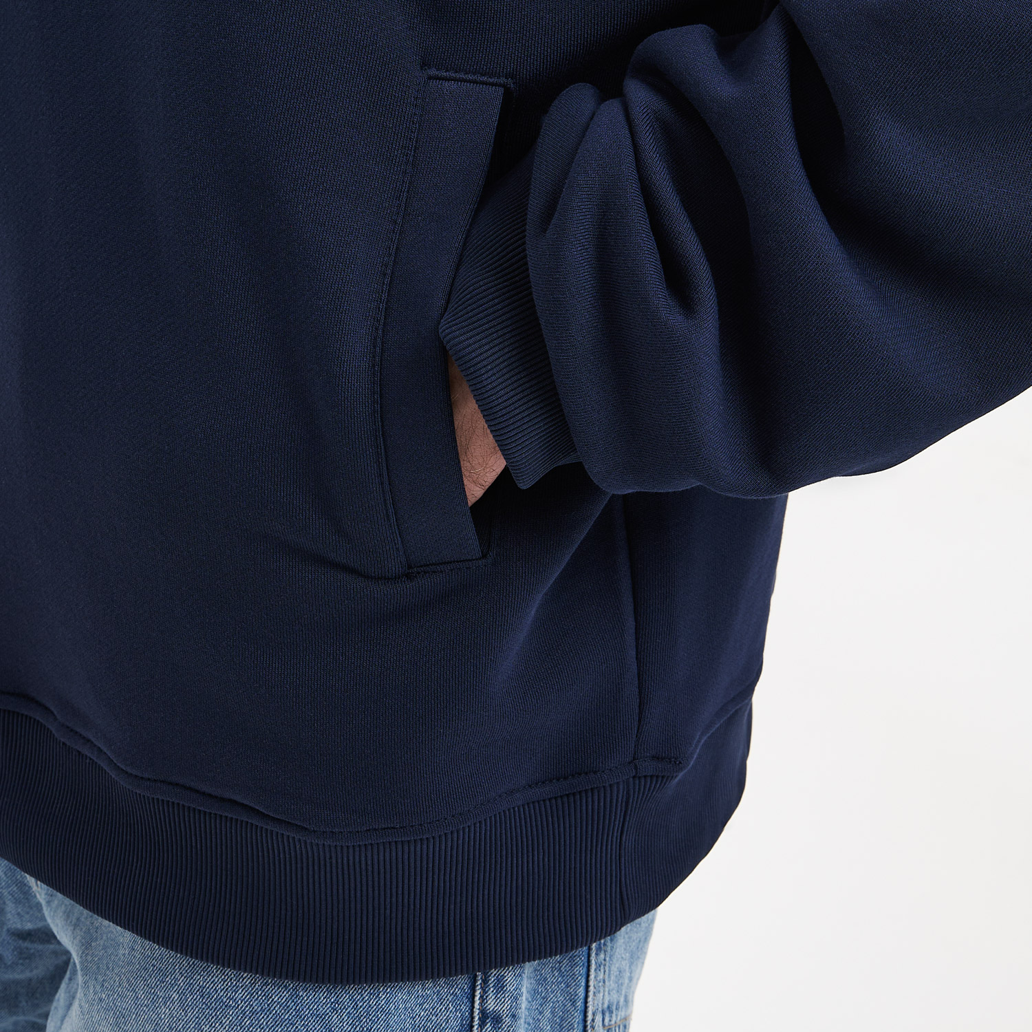 Худи оверсайз унисекс Фьюжн (Fusion), темно-синий