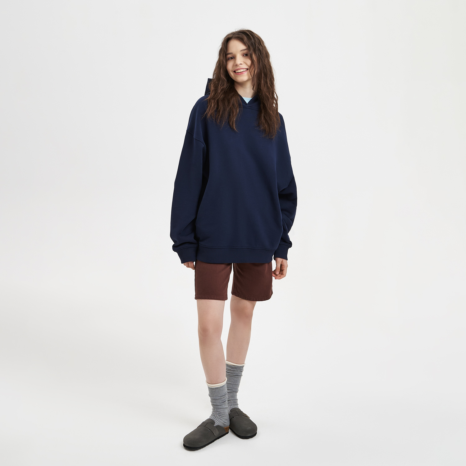 Худи оверсайз унисекс Фьюжн (Fusion), темно-синий, размер 3XL/4XL