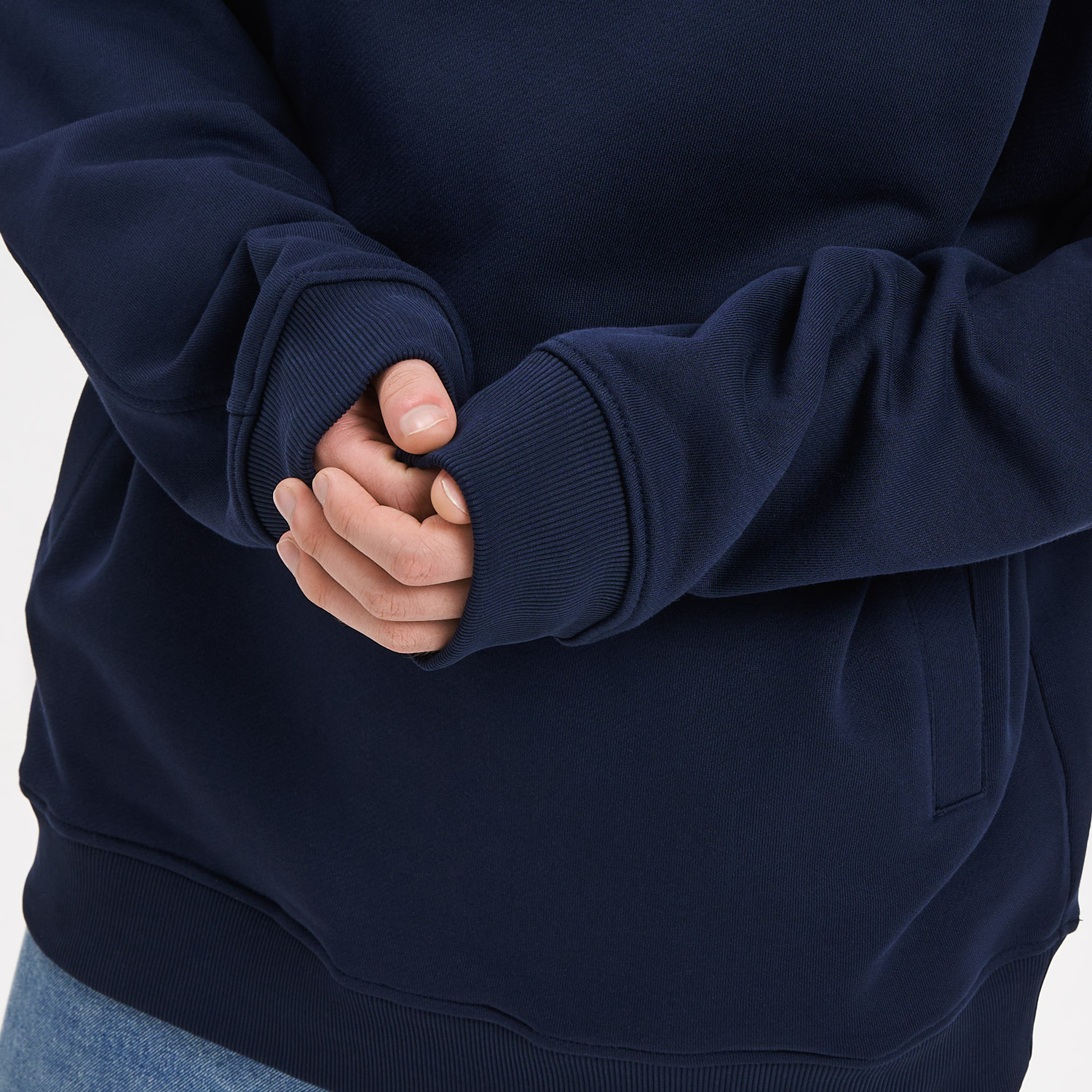 Худи оверсайз унисекс Фьюжн (Fusion), темно-синий, размер XL/2XL