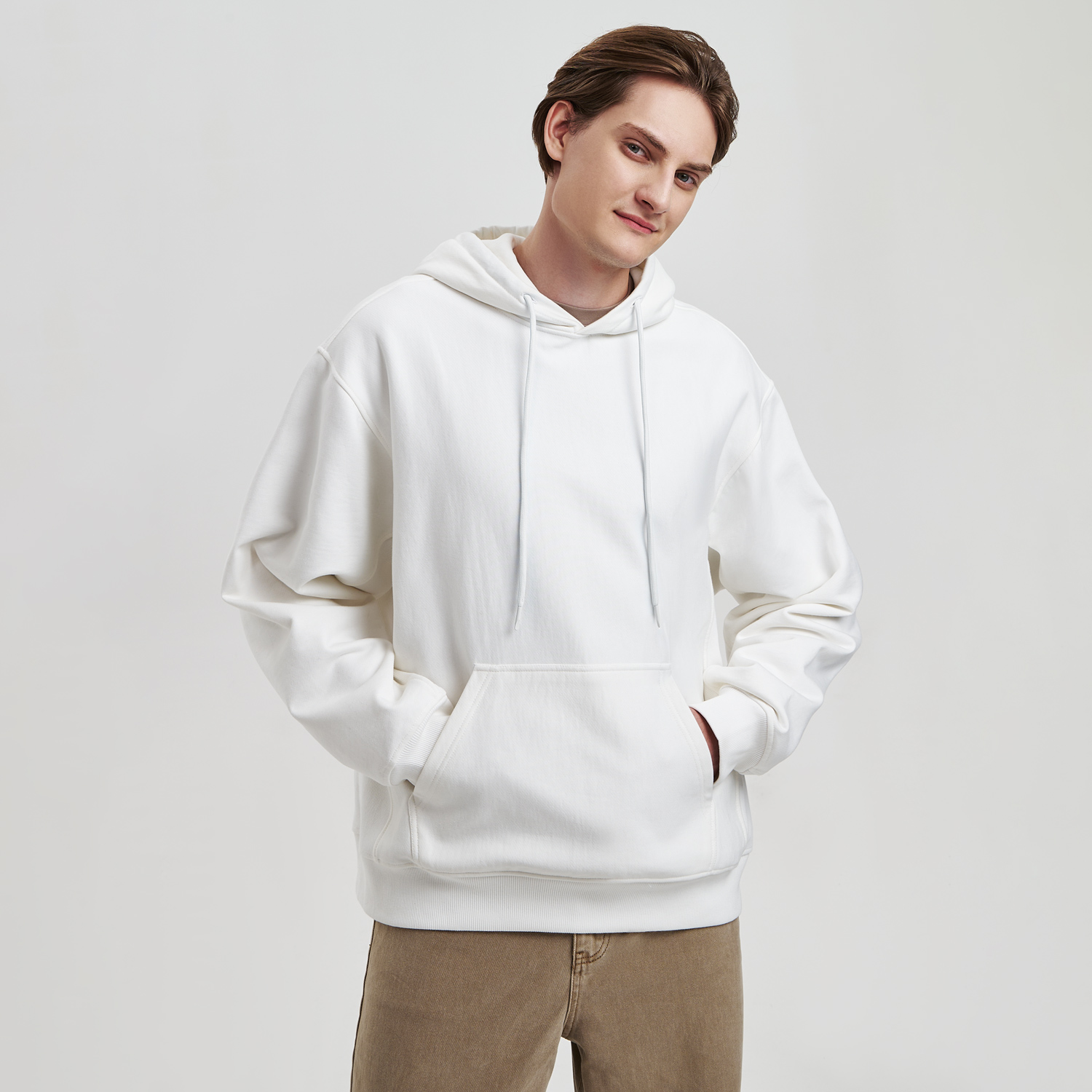 Худи релакс унисекс Адвенче (Adventure), белый, размер 3XL/4XL