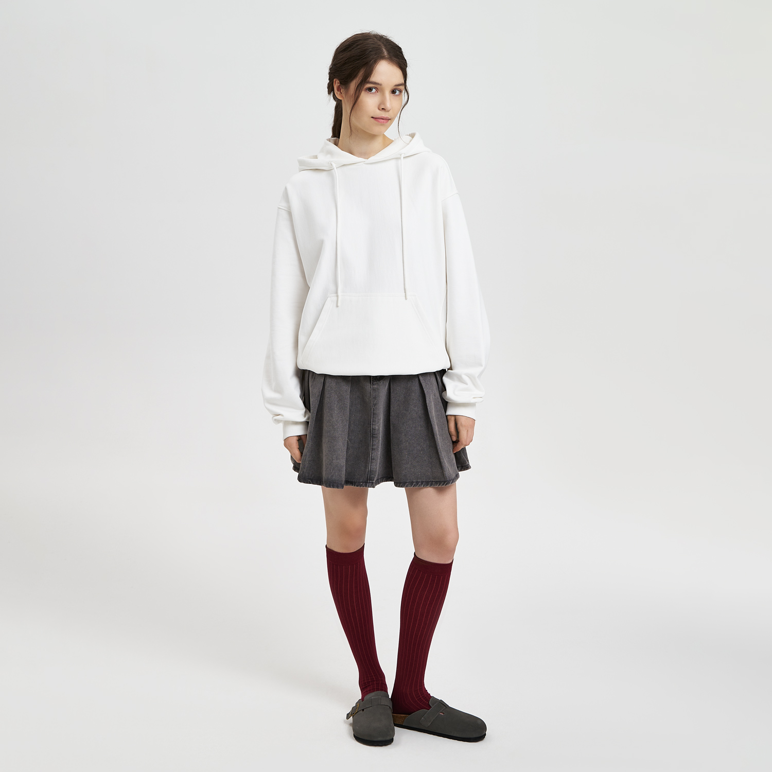 Худи релакс унисекс Адвенче (Adventure), белый, размер XS/S