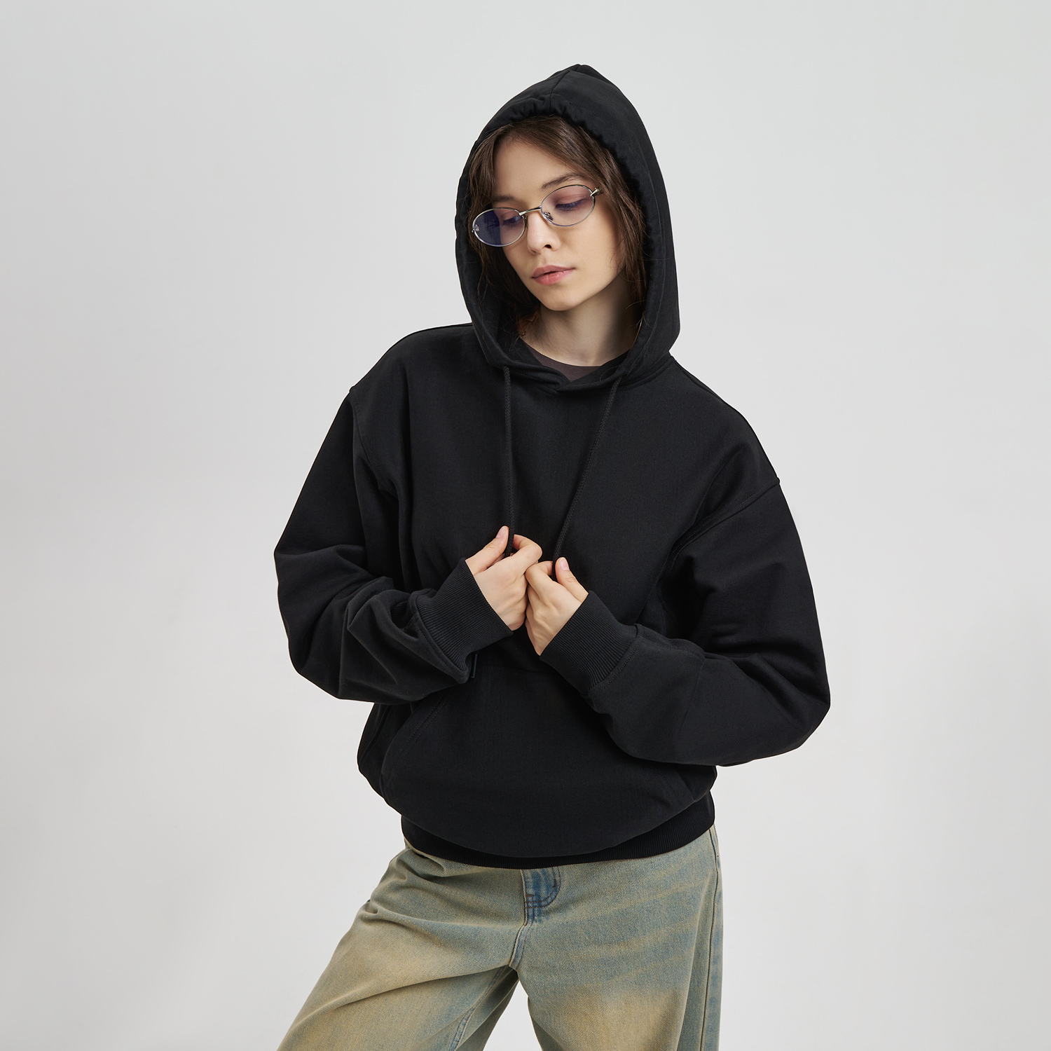 Худи релакс унисекс Адвенче (Adventure), черный, размер M/L