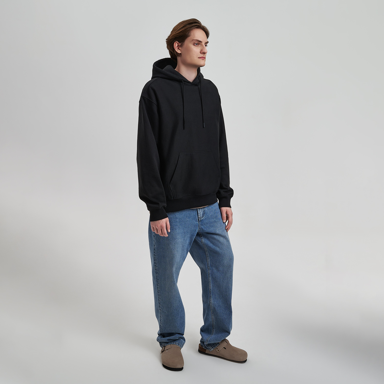 Худи релакс унисекс Адвенче (Adventure), черный, размер M/L