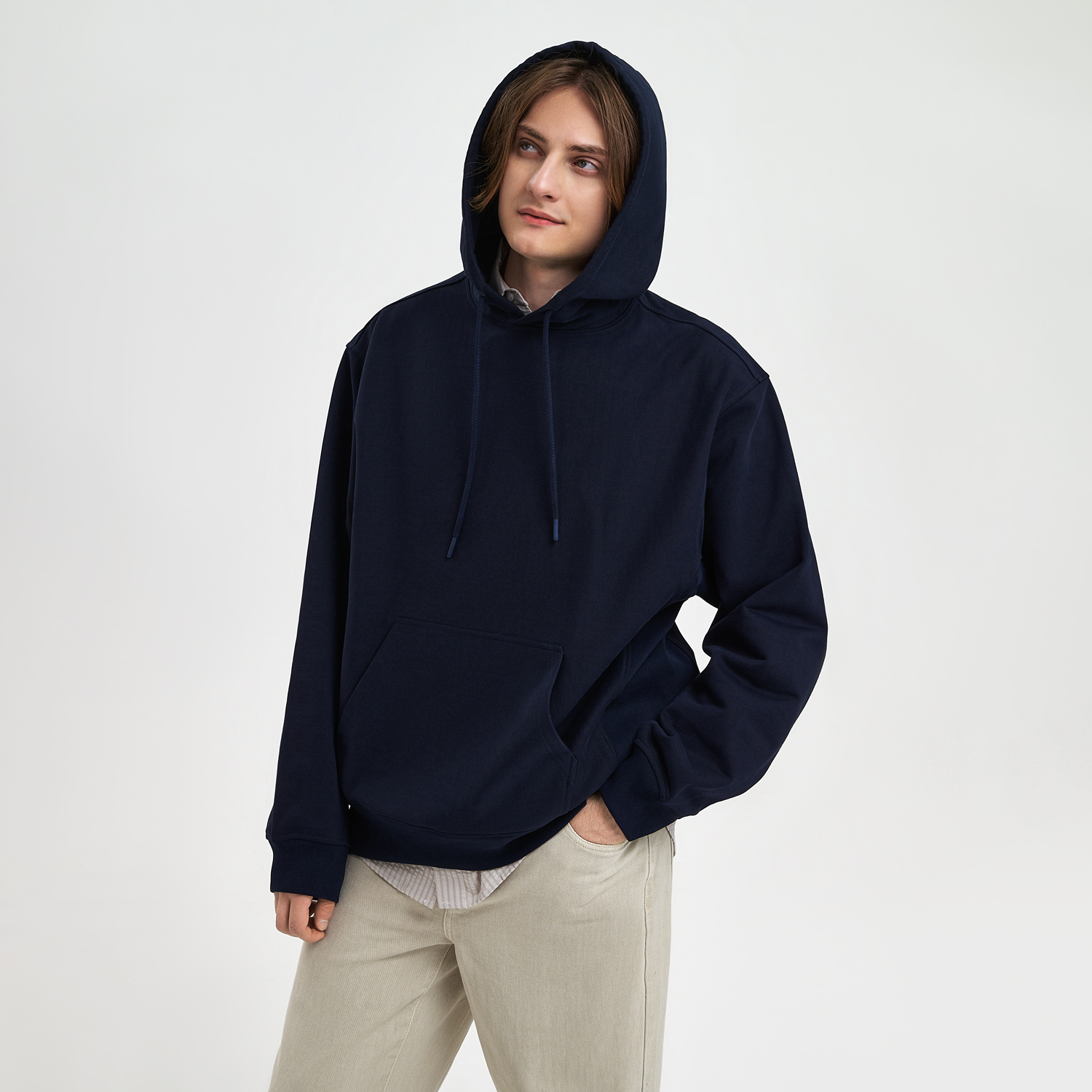 Худи релакс унисекс Адвенче (Adventure), темно-синий