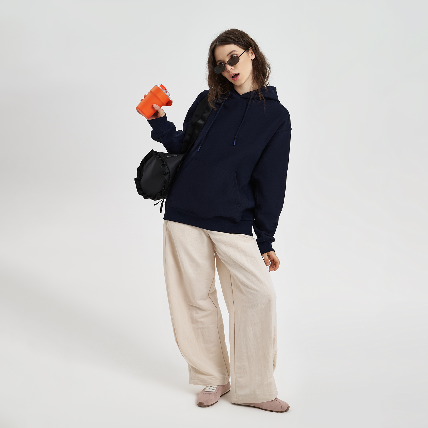 Худи релакс унисекс Адвенче (Adventure), темно-синий, размер M/L