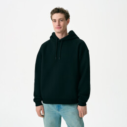 Худи релакс унисекс Баланс (Balance), с начесом, черный, размер 3XL/4XL