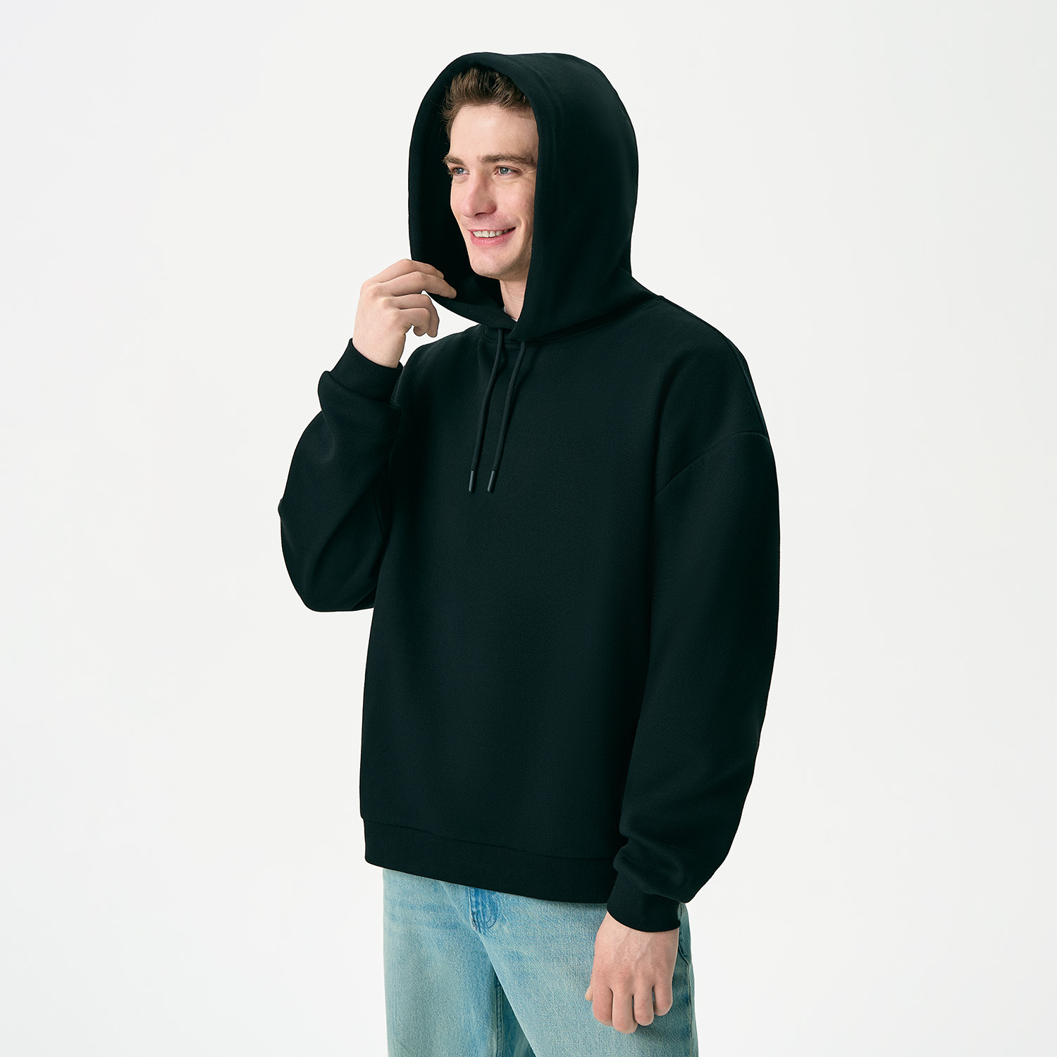 Худи релакс унисекс Баланс (Balance), с начесом, черный, размер XL/2XL