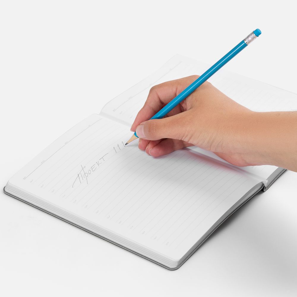 Карандаш простой Hand Friend с ластиком, голубой