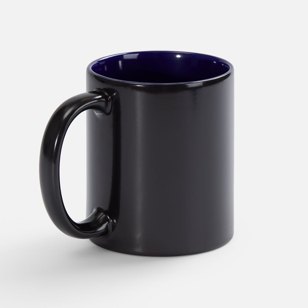 Кружка-хамелеон On Display, глянцевая, черная с синим