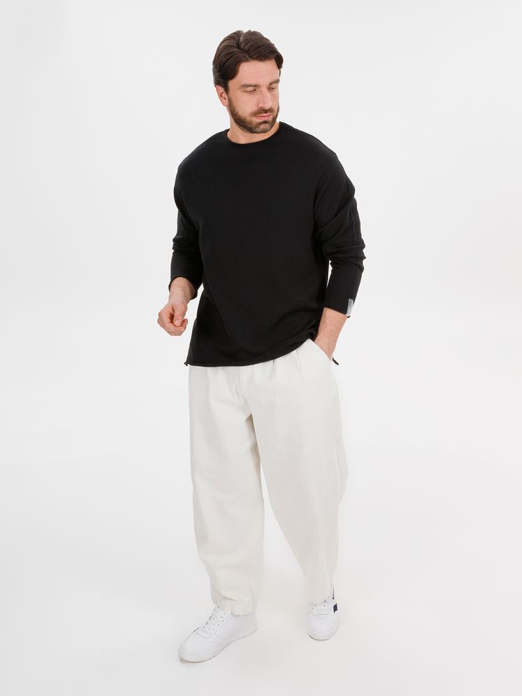 Лонгслив унисекс Siluetti Fuori, черный