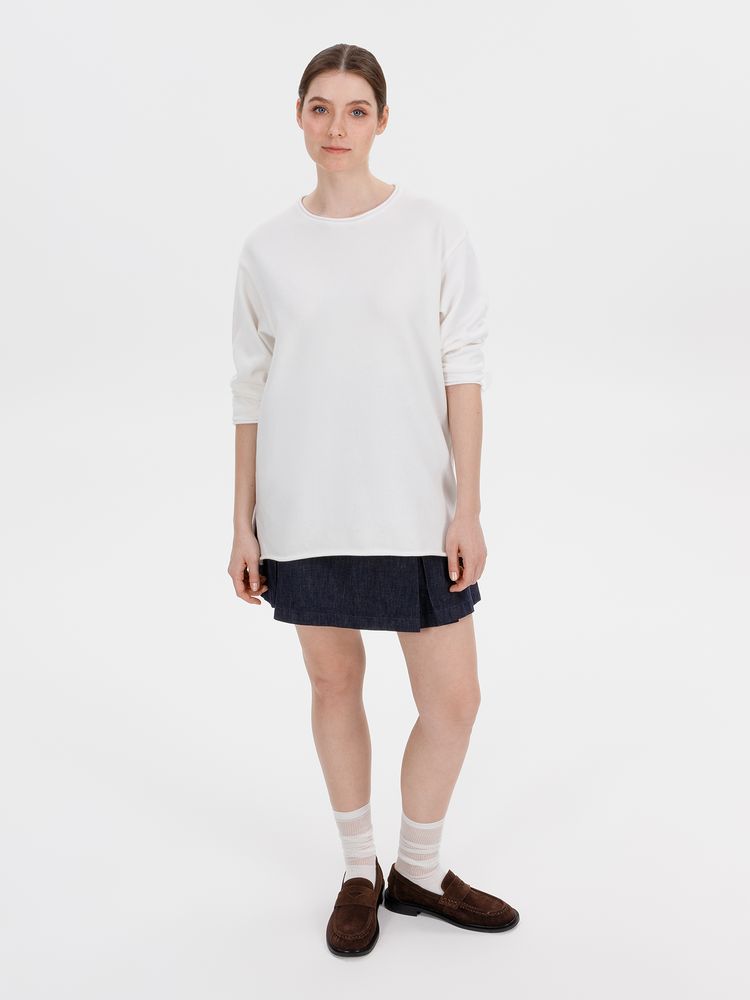 Лонгслив унисекс Siluetti Fuori, молочно-белый