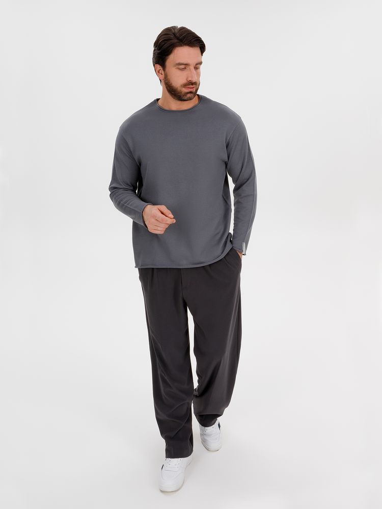 Лонгслив унисекс Siluetti Fuori, серый