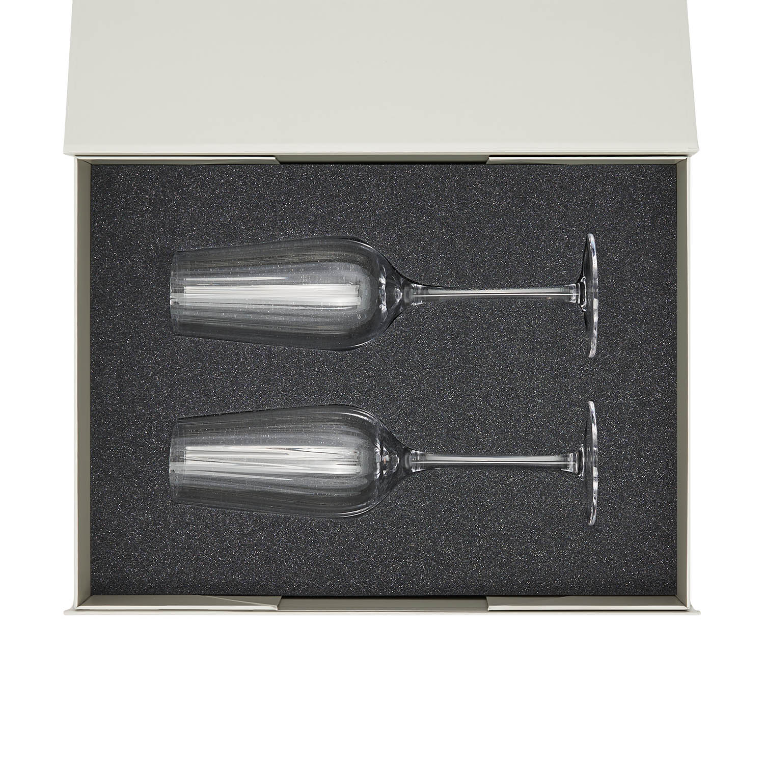 Ложемент под 2 бокала для шампанского (рифленое стекло) в среднюю коробку-трансформер (арт. 695721)