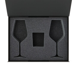 Ложемент под свечу Энигма (Enigma) + 2 бокала для вина в среднюю коробку-трансформер (арт. 695721)