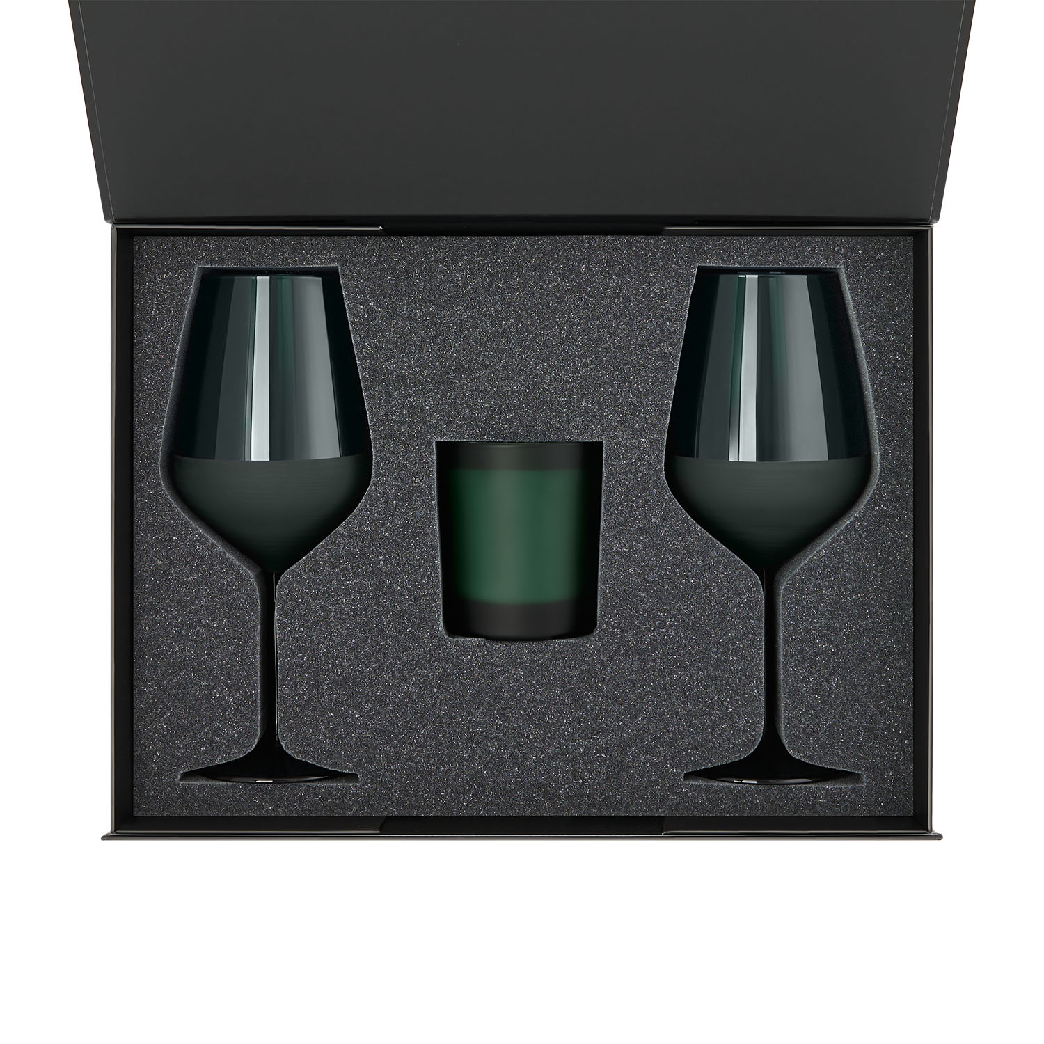 Ложемент под свечу Энигма (Enigma) + 2 бокала для вина в среднюю коробку-трансформер (арт. 695721)