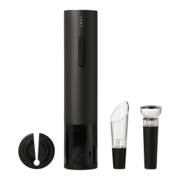 Набор для вина с электрическим штопором Сакраменто (Sacramento), черный