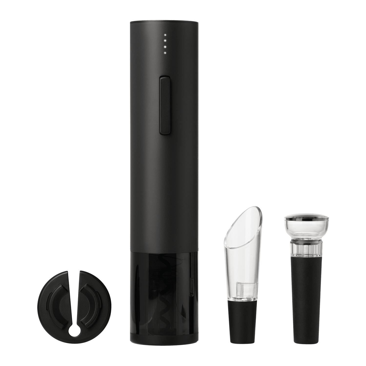 Набор для вина с электрическим штопором Сакраменто (Sacramento), черный