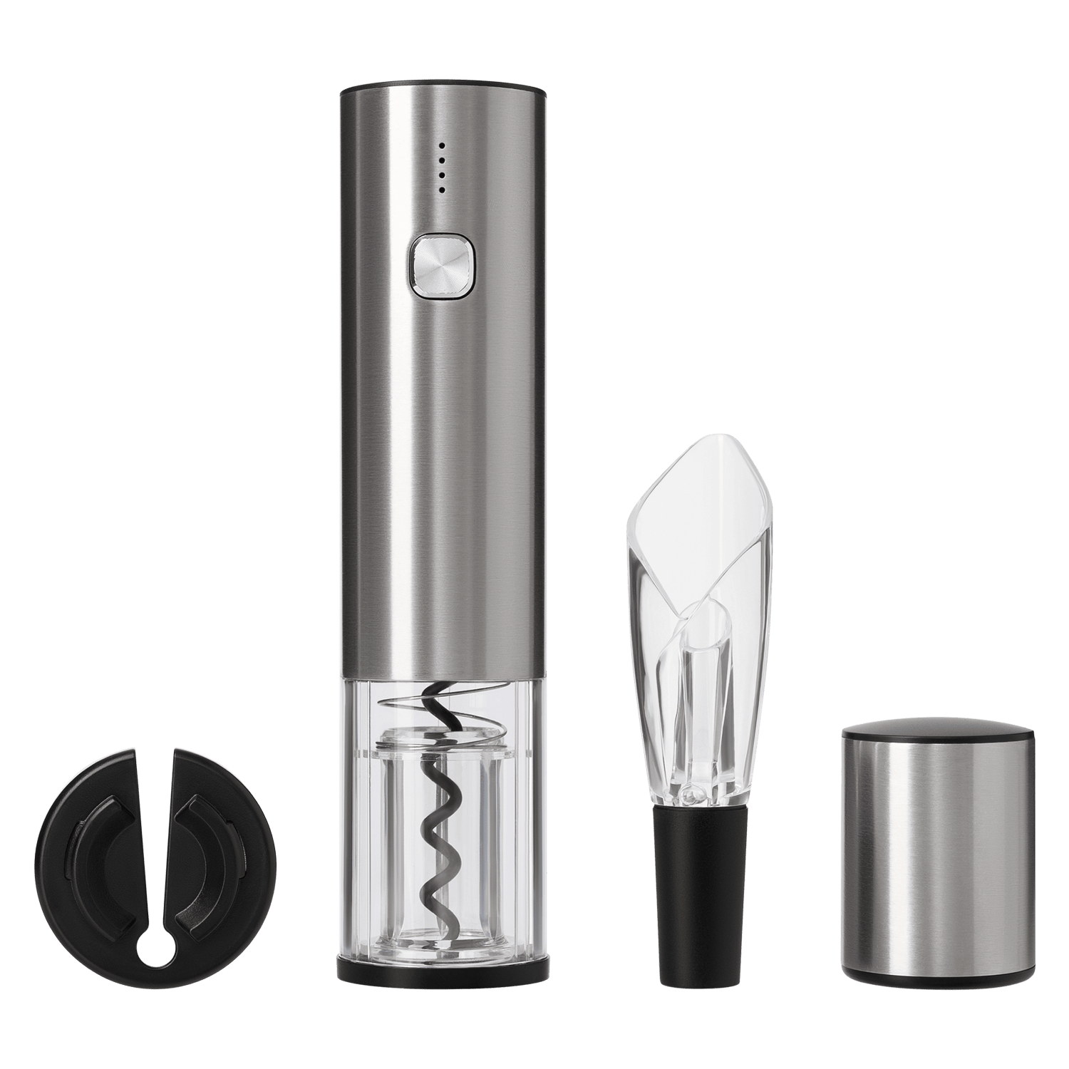 Набор для вина с электрическим штопором Винтаро (Vintaro), серебряный