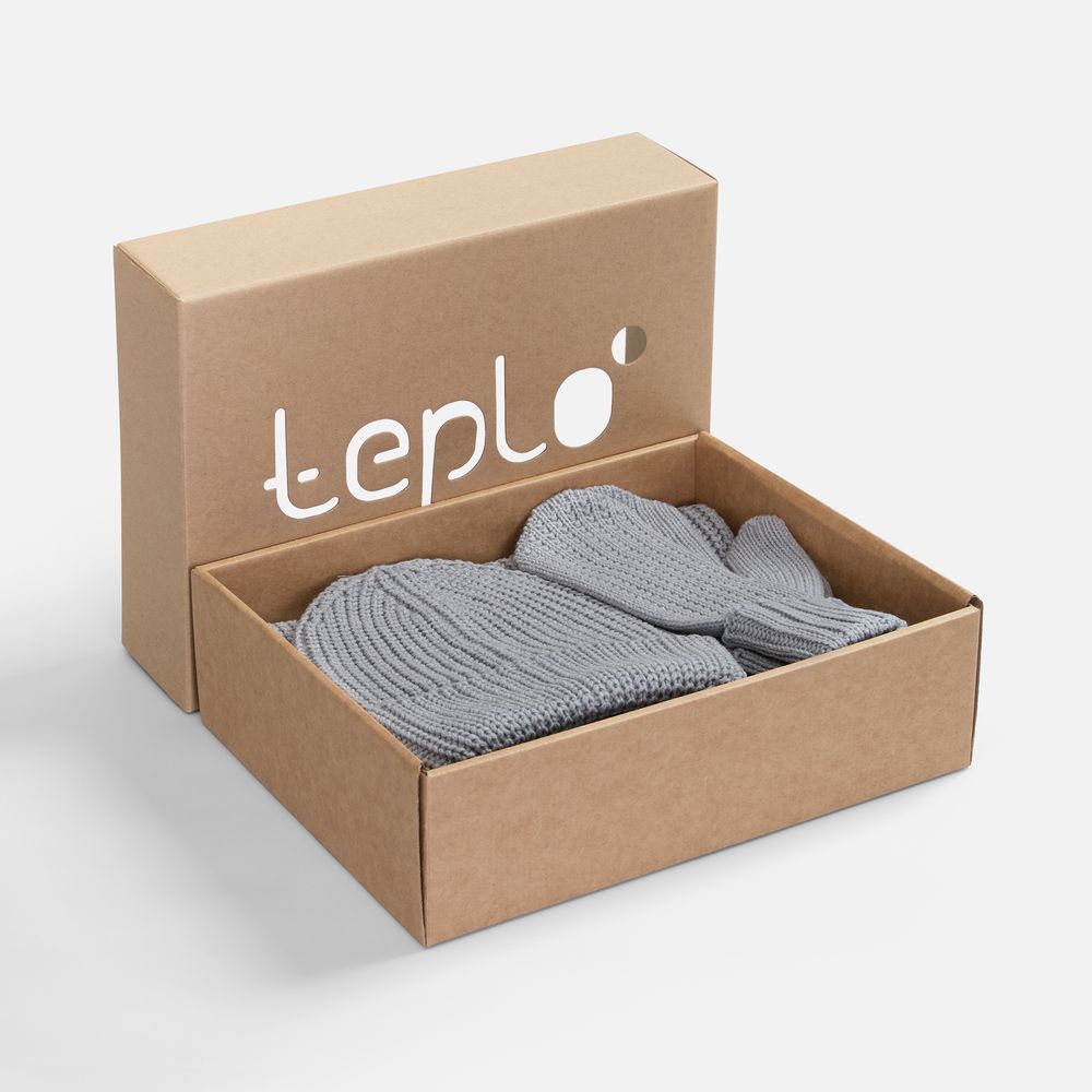 Набор Nordkyn Full Set с шарфом, светло-серый меланж