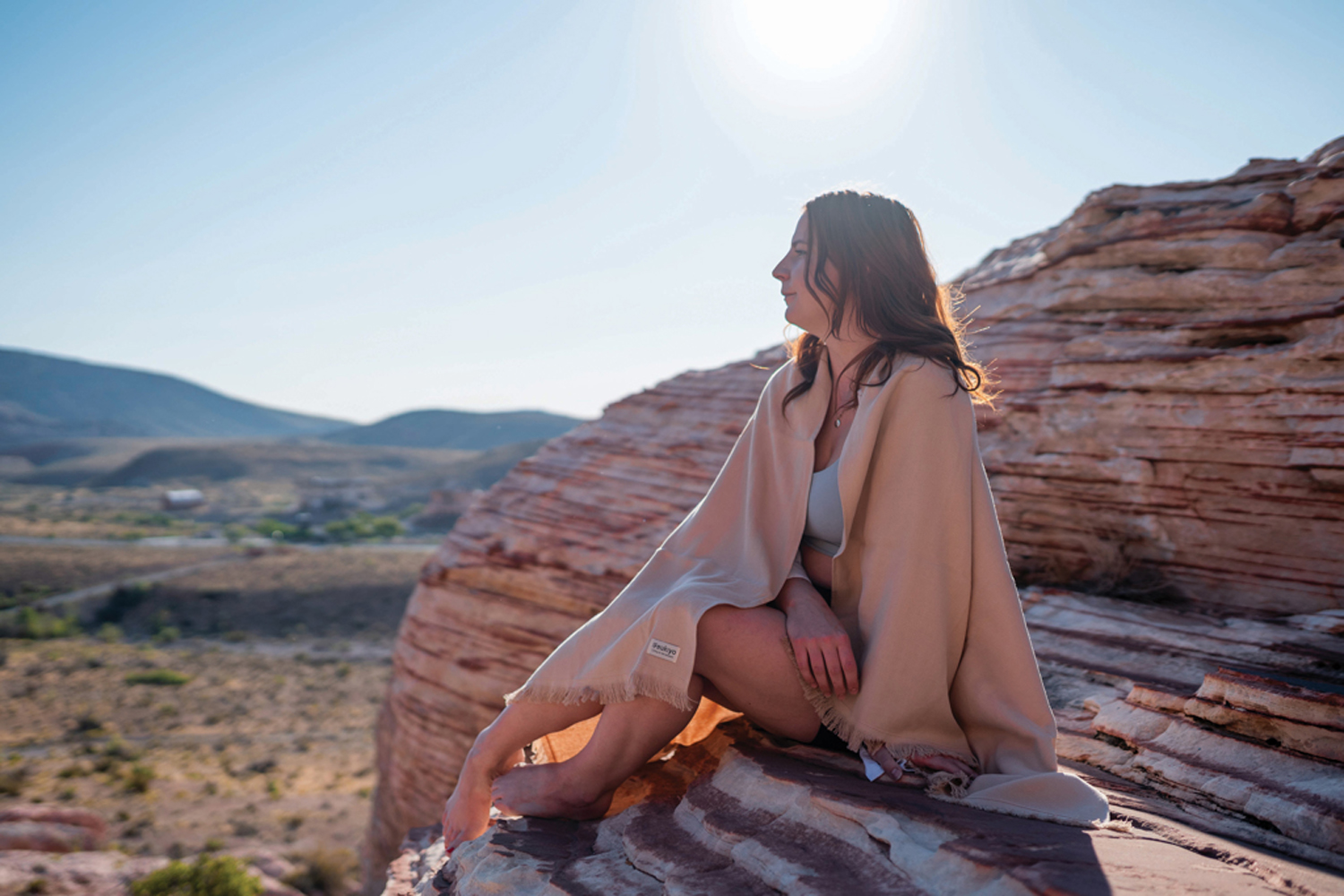 Накидка Ukiyo Keiko из переработанного хлопка AWARE™, 100x180 см