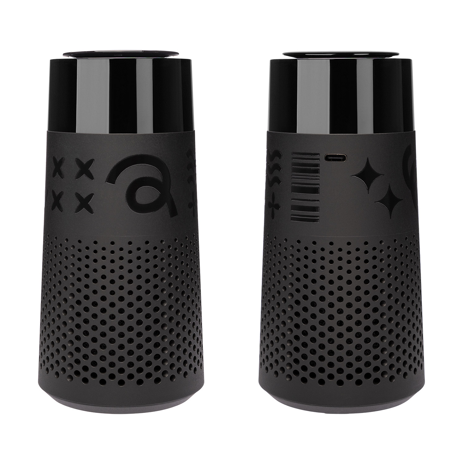 Очиститель воздуха с подсветкой Пьюр (Pure), черный