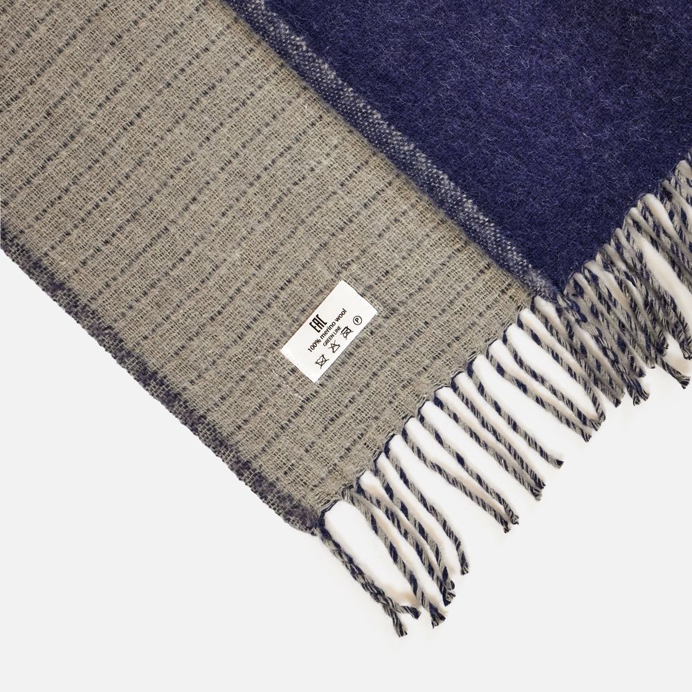 Плед Devika, синий с серым