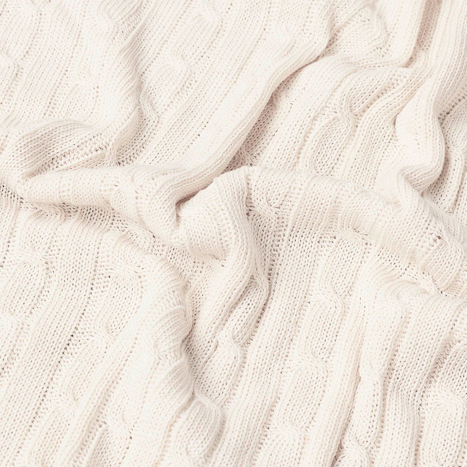 Плед Фадо (Fado) вязаный, бежевый (без подарочной коробки)