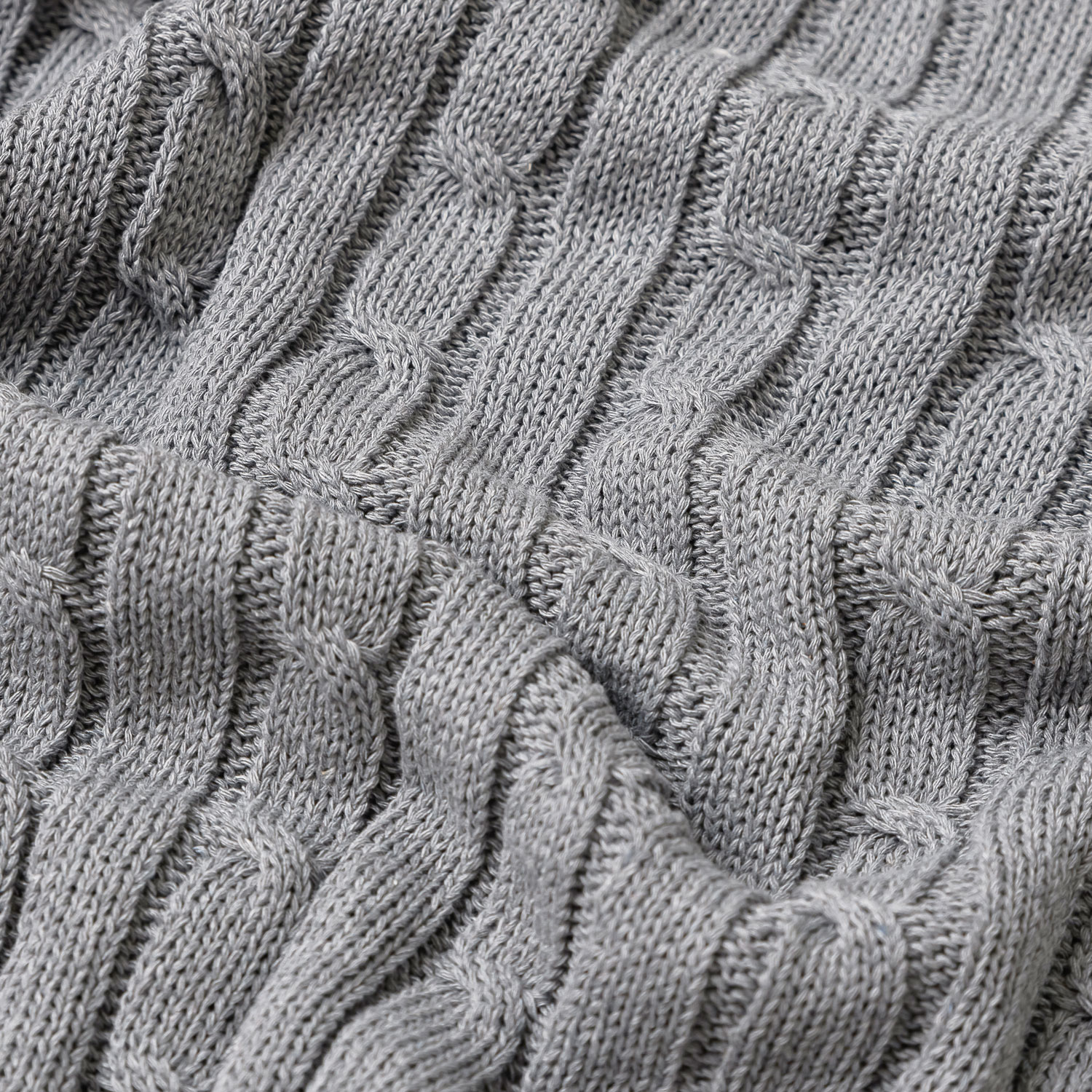 Плед Фадо (Fado) вязаный, серый (без подарочной коробки)